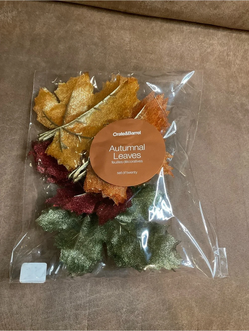 Crate & Barrel Autumnal Leaves Set